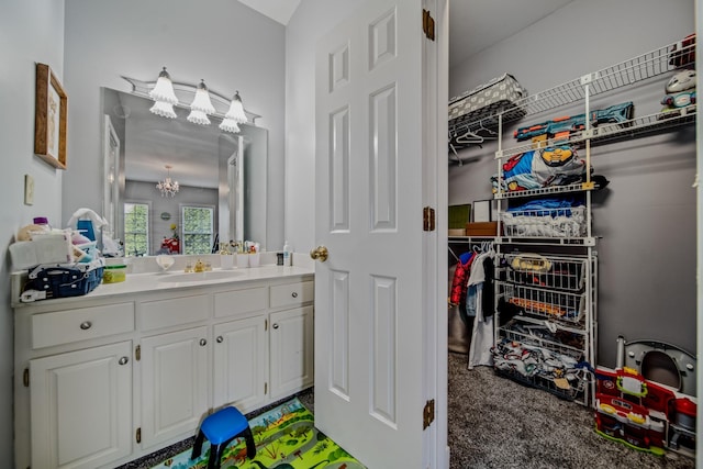 bathroom with vanity