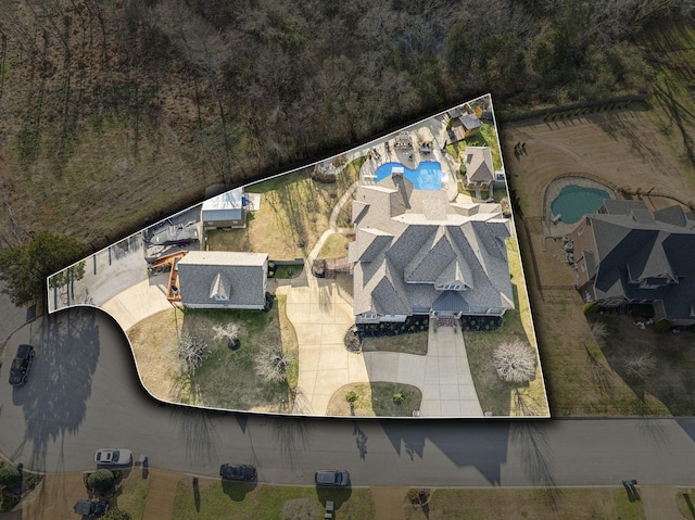 birds eye view of property