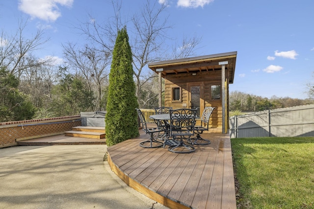 view of wooden terrace