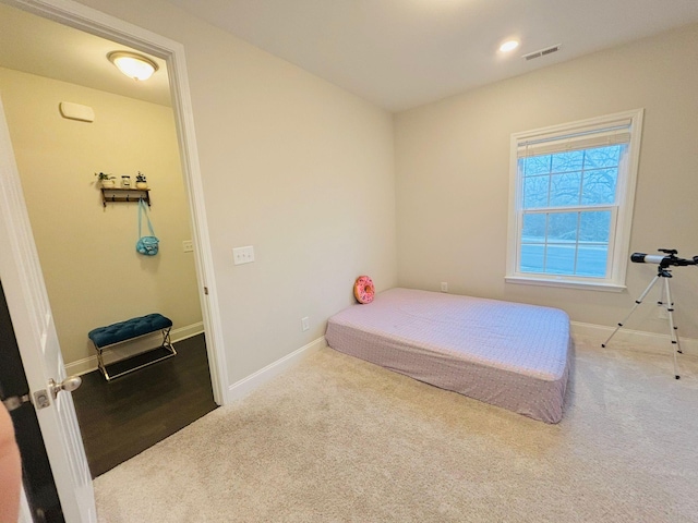 view of carpeted bedroom