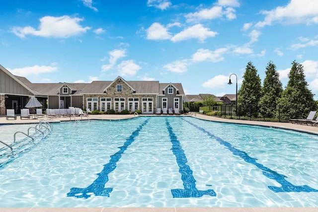 view of pool with a patio