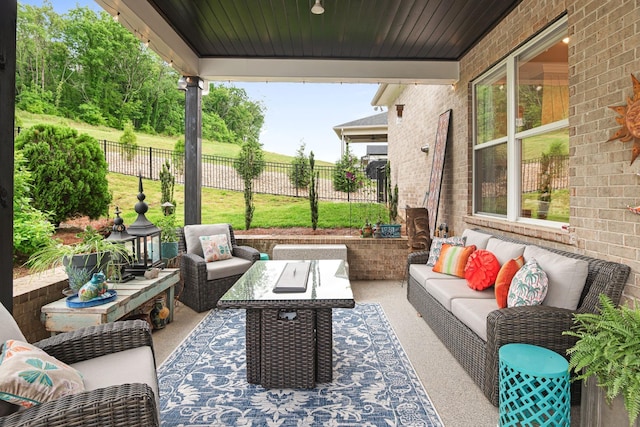 view of patio / terrace with outdoor lounge area