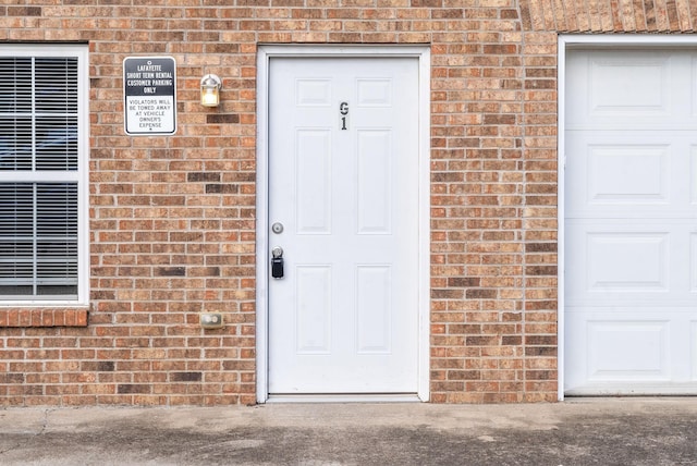 view of doorway to property