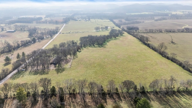 bird's eye view with a rural view