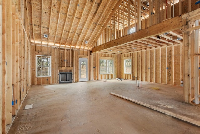 misc room featuring a high ceiling