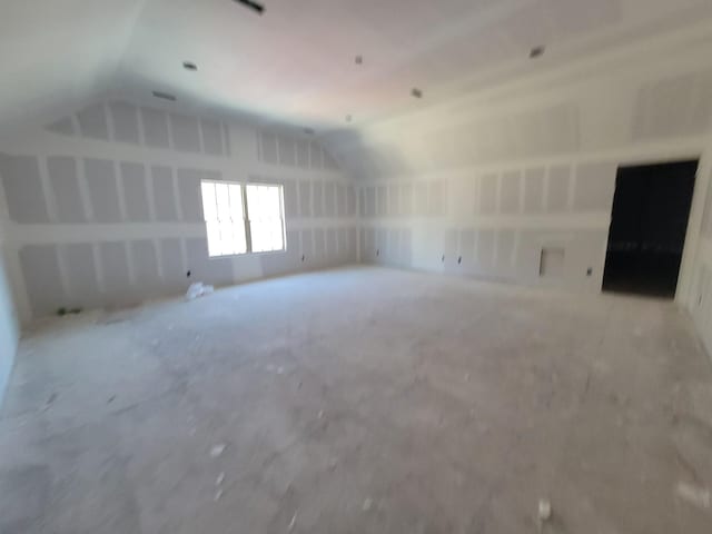 interior space featuring lofted ceiling