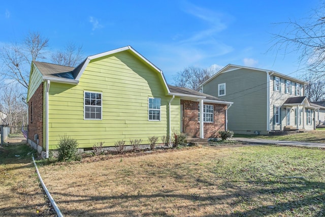 exterior space with a lawn