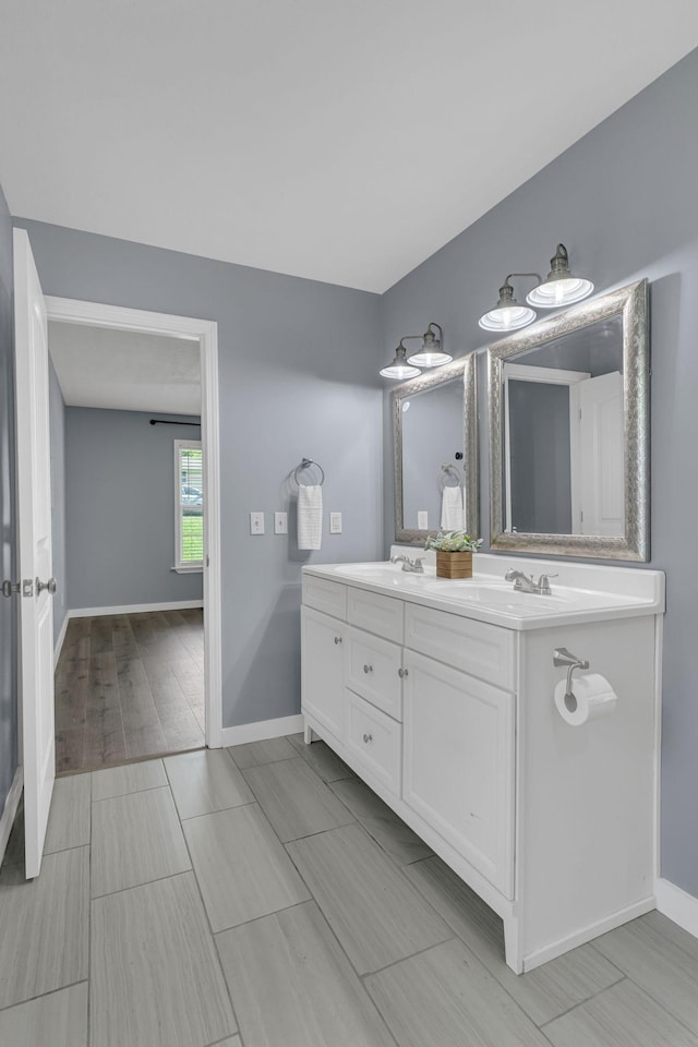 bathroom featuring vanity