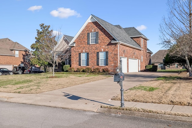 front facade with a garage