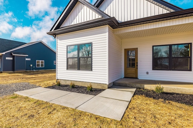 exterior space with a front yard