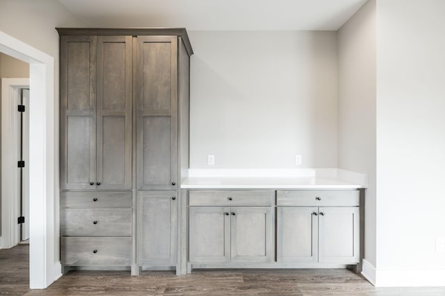 bathroom with wood-type flooring