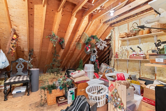 interior space with lofted ceiling