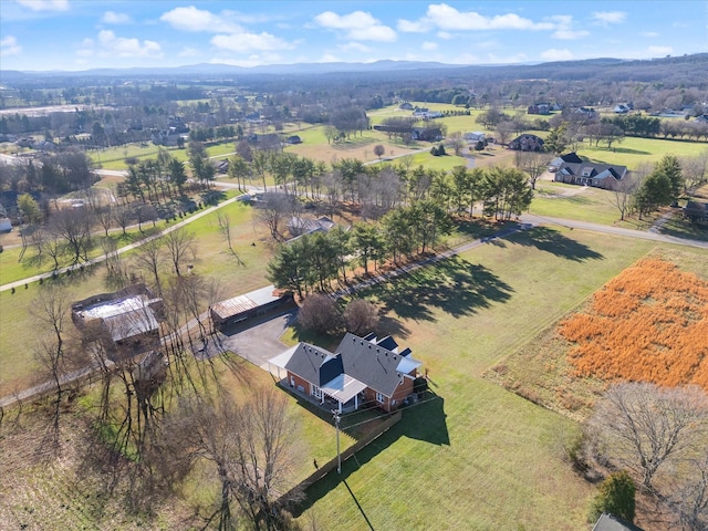 bird's eye view featuring a rural view