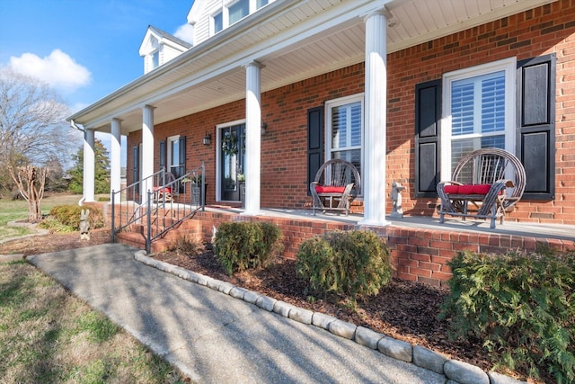 exterior space featuring a porch