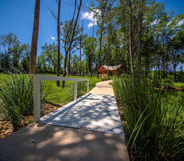 exterior space featuring a lawn