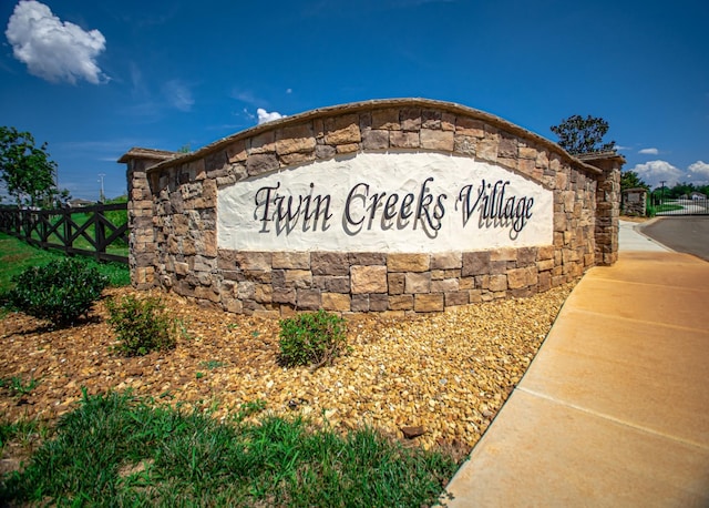 view of community sign