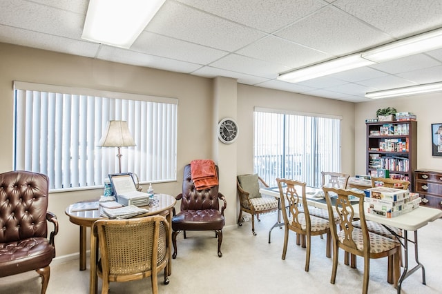 dining room featuring a paneled ceiling