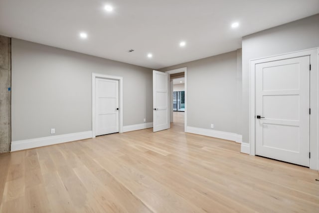 interior space with light wood-type flooring