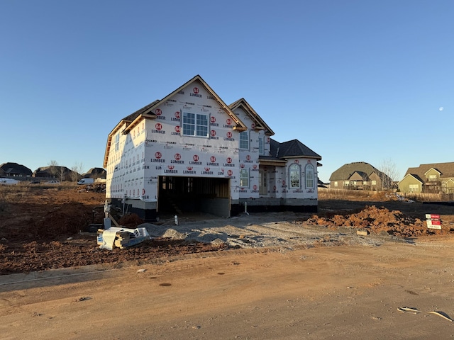 view of unfinished property