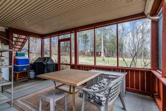 view of sunroom