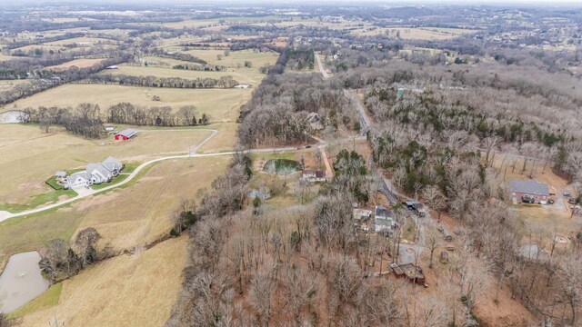 drone / aerial view with a rural view