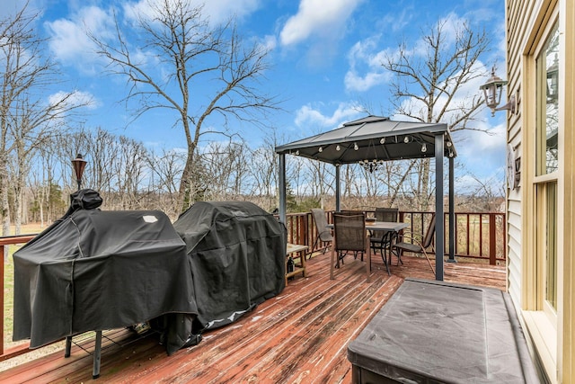 deck with grilling area