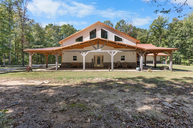 view of property's community featuring a patio area