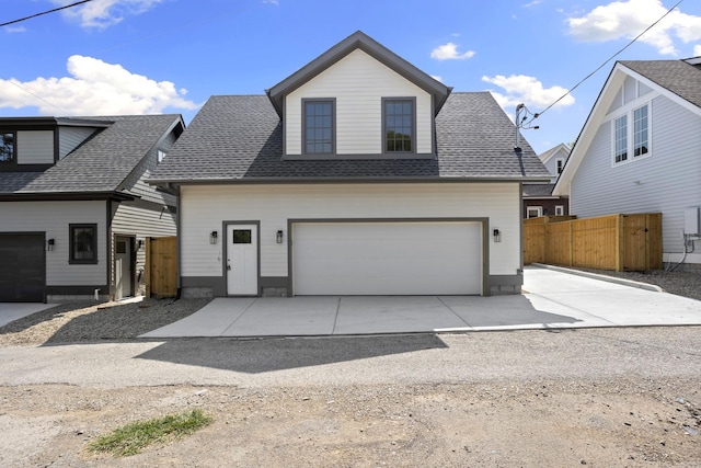 view of property featuring a garage