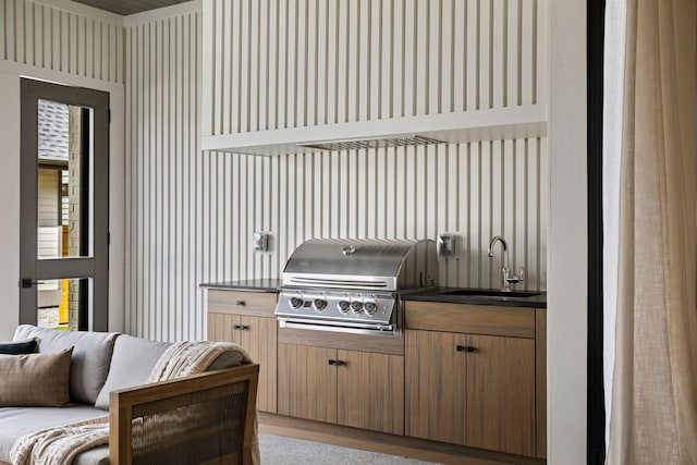 kitchen featuring sink and exhaust hood