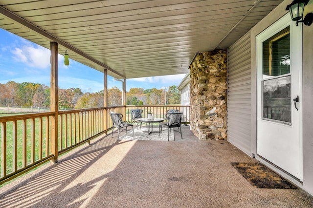 view of patio with a deck