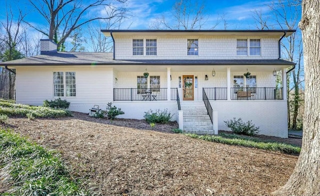 front facade with covered porch