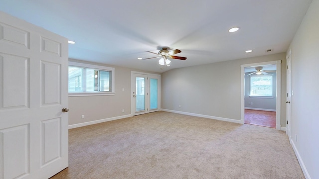 view of carpeted spare room