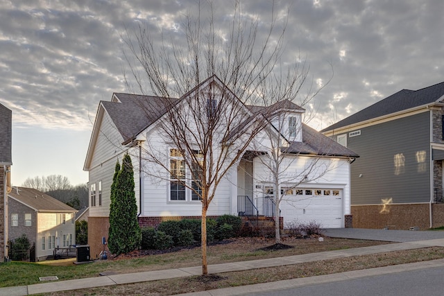 view of front of house featuring central AC