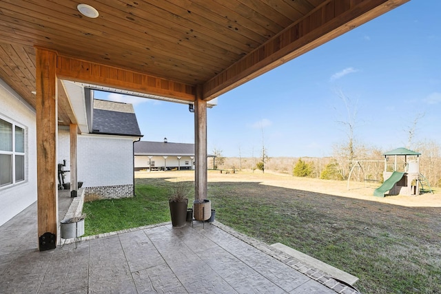 view of patio / terrace with a playground