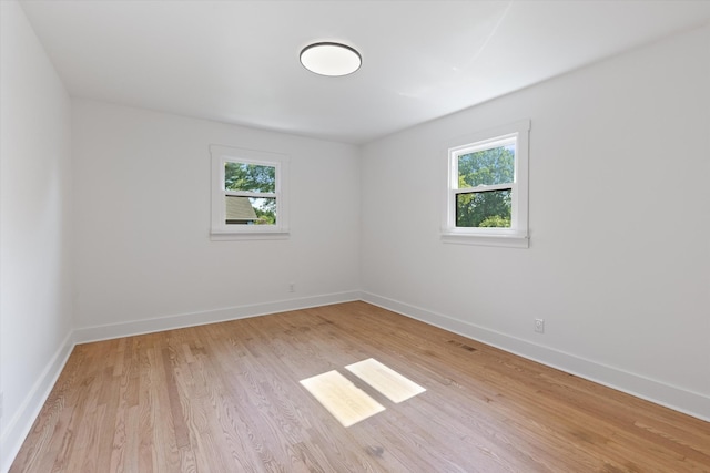 empty room featuring light hardwood / wood-style flooring and plenty of natural light