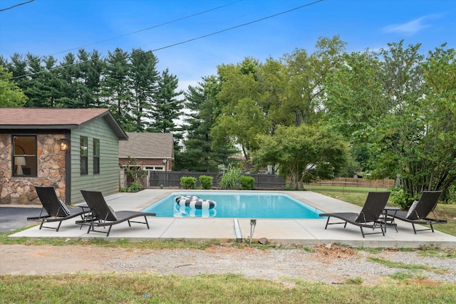 view of pool with a patio