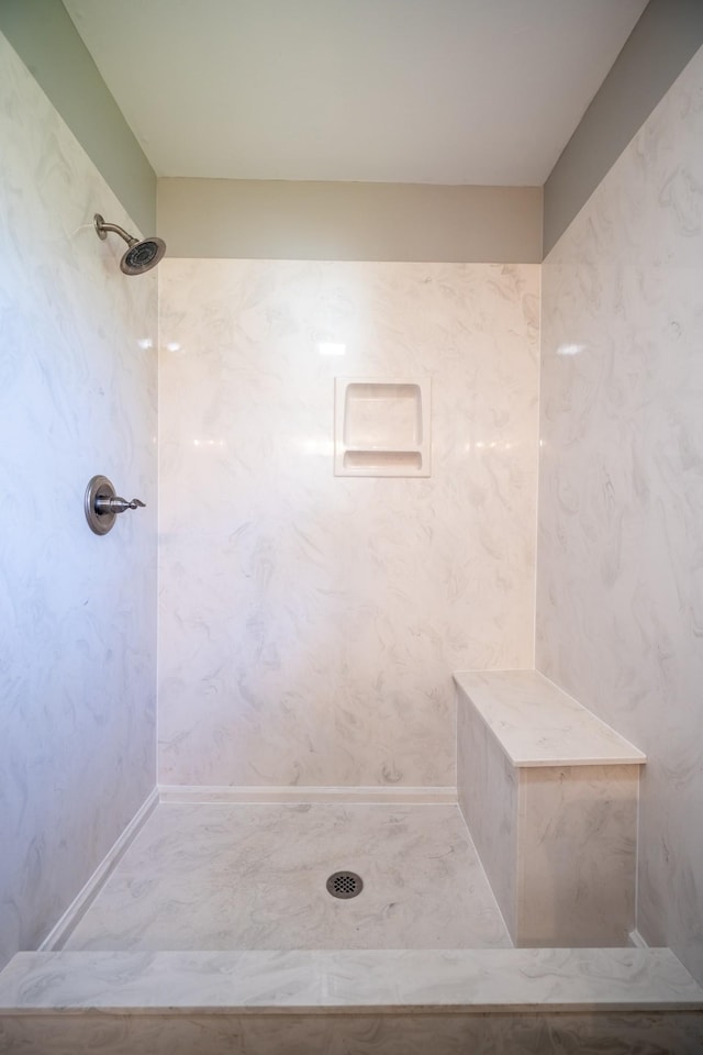 bathroom with walk in shower