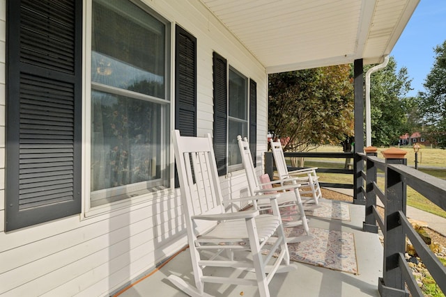 view of patio with covered porch