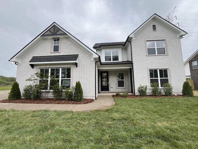 view of front of house with a front yard