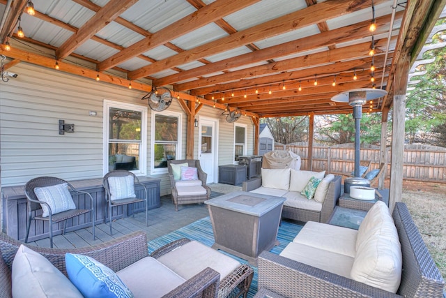 view of patio featuring outdoor lounge area