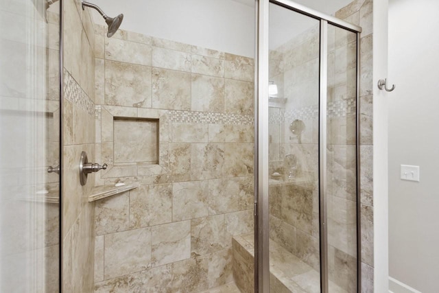 bathroom with walk in shower