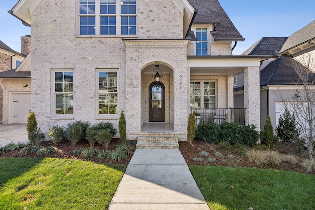 entrance to property with a garage