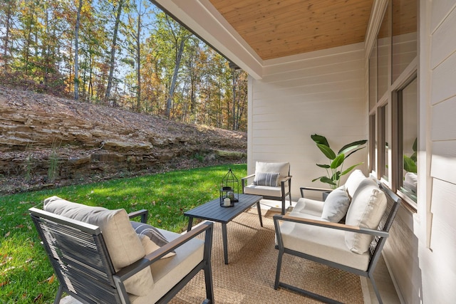 view of patio / terrace with outdoor lounge area