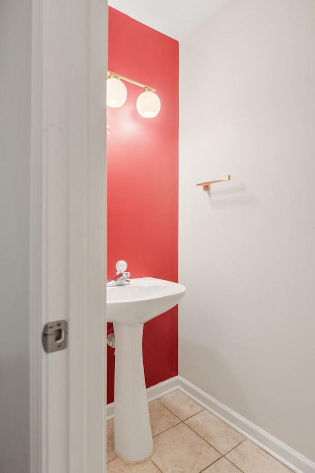 bathroom featuring tile patterned flooring