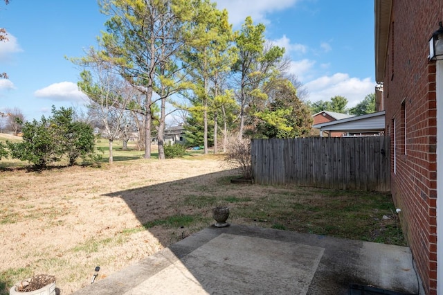 view of yard featuring a patio