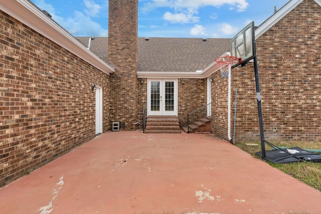 view of patio / terrace featuring french doors