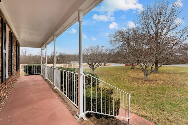 balcony with a porch