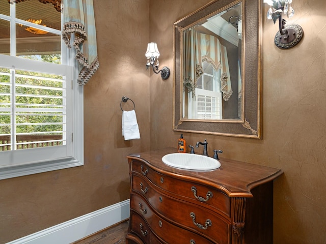 bathroom featuring vanity