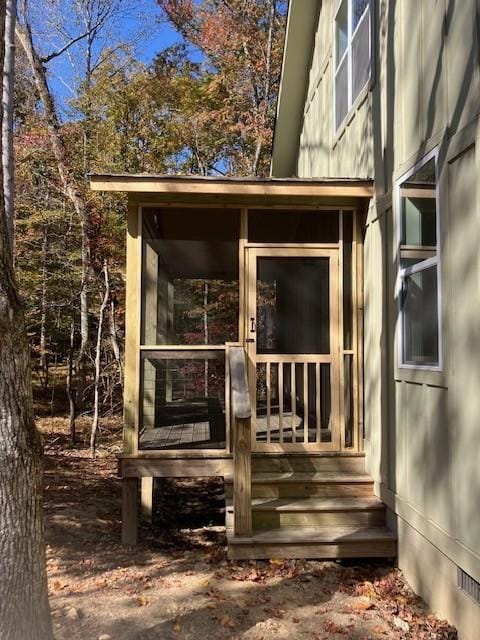 view of doorway to property