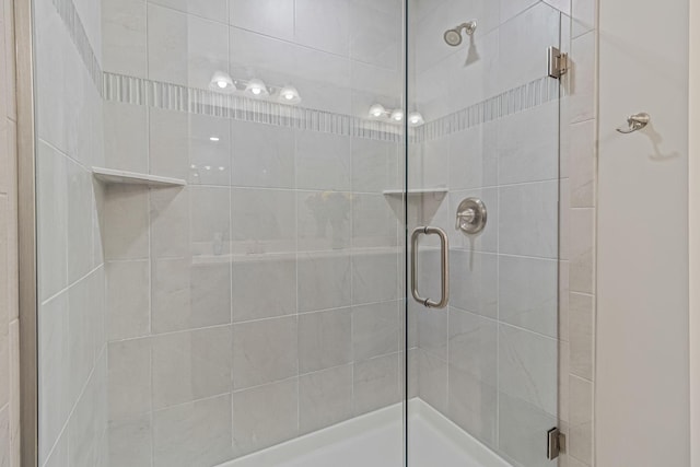 bathroom featuring walk in shower